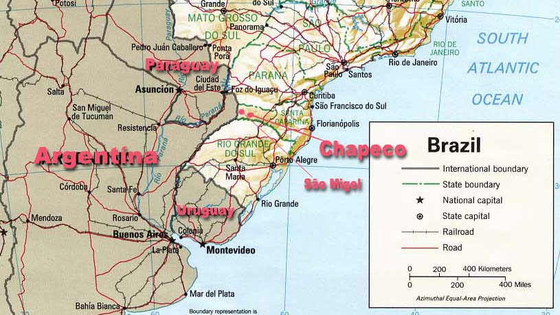 �ttu og sj��u Brazil�u og n�grenni - heildarkort